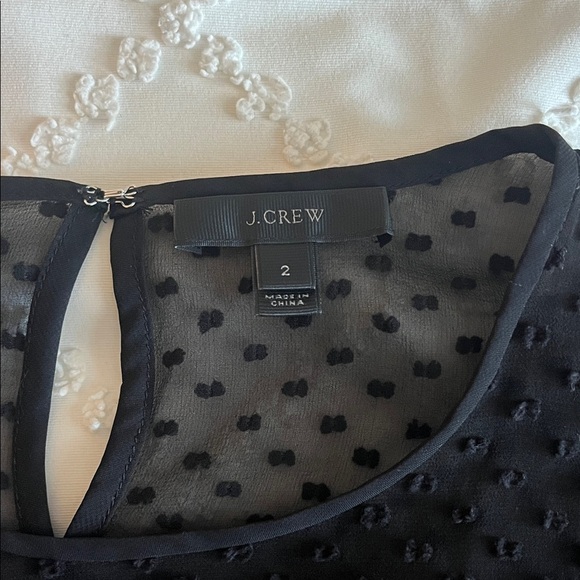 J. Crew Black Sheer Blouse - Picture 3 of 10